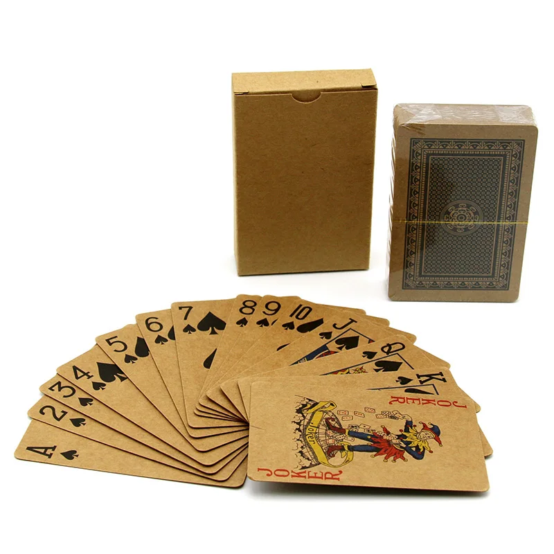 Kraft Paper Playing Cards Paper Boxed Playing Cards 57x87mm