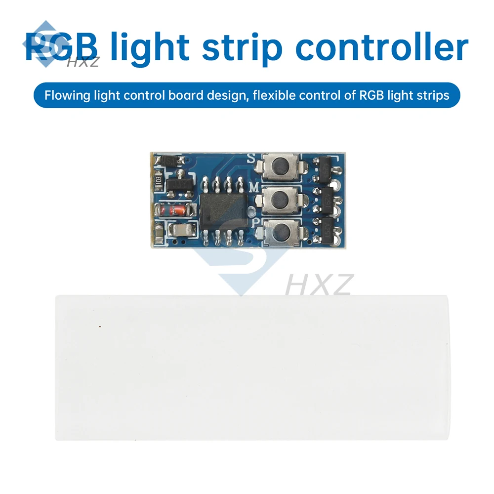 Controlador de luz DC 5-24V 900-LED WS2812 controlador de brillo de Color/3A controlador de luz RGB modo de respiración para tira LED Arduino