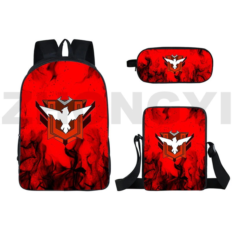 3D Anime Free Fire Garena Backpacks Set 16 Inch Backpack Japan Free Fire Game Back Pack Teenager Bag for School Students Gifts