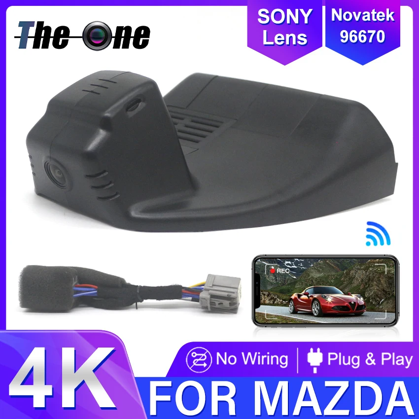 Plug and play 4K Wifi Car DVR Dash Cam Camera Video Original Have Sunroof For Mazda CX-30 CX-50 CX30 CX50 2020 2021 2022 Dashcam