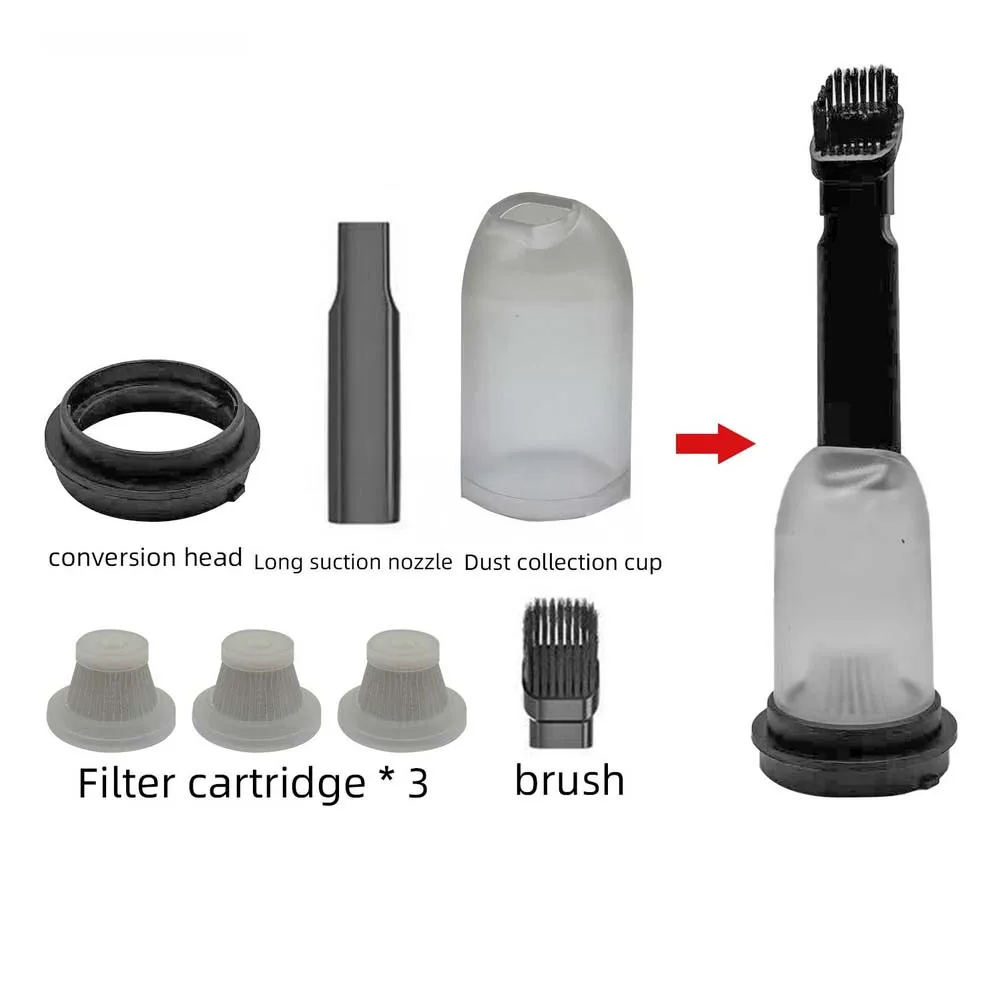 7pcs Blower Vacuum Cleaner Kit For WU094 Machine Dust Collector Brush Filter Conversion Head Suction Nozzle Cleaning Accessories