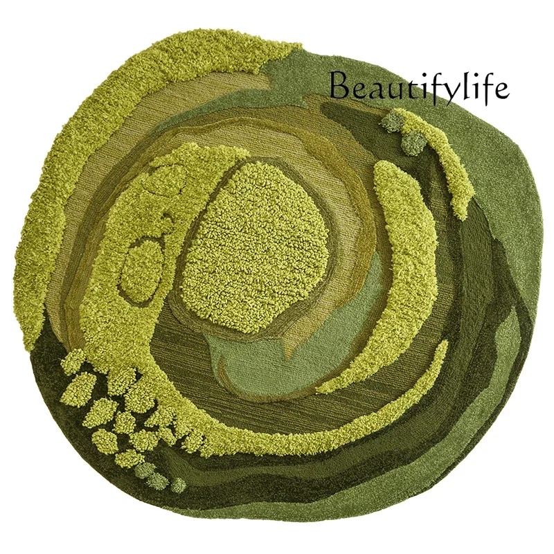 Handmade Chair Carpet Living Room Moss Forest Sense Balcony round Bedroom Blanket