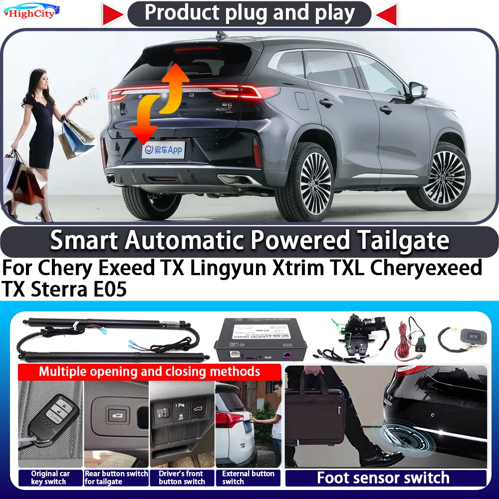 For Chery Exeed TX Lingyun Xtrim TXL Cheryexeed TX Sterra E05 OEM Smart Automatic Powered Tailgate Key Trunk Kit Power Tailgate