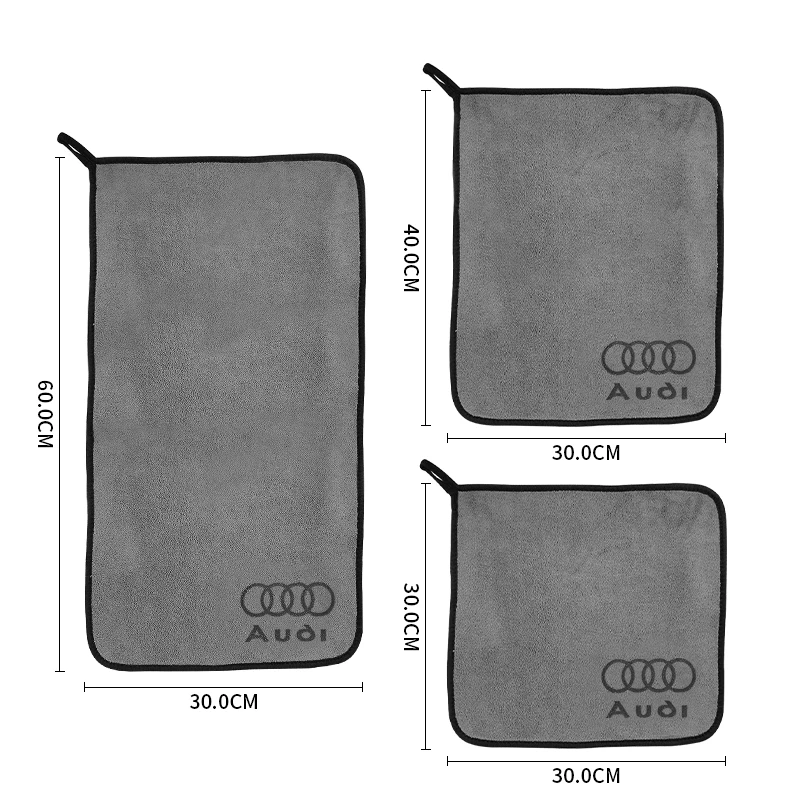 ผ้าขนหนูไมโครไฟเบอร์เช็ดด้วยทำความสะอาดรถอุปกรณ์สำหรับรถ Audi A3 A4 B7 B6 8V B8 8P A6 A5 C7