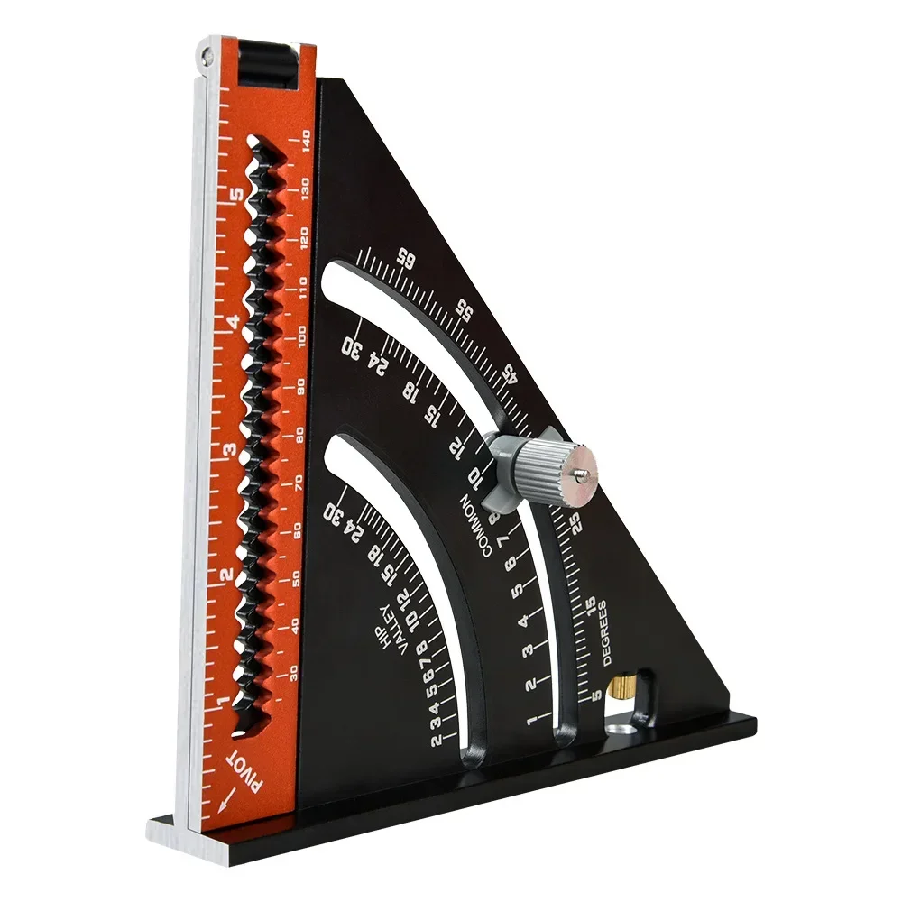 

Positioning Angle Woodworking Tool Aluminum Alloy 2-in-1 Extendable Layout With Base Goniometer Folding Triangle Squares Ruler