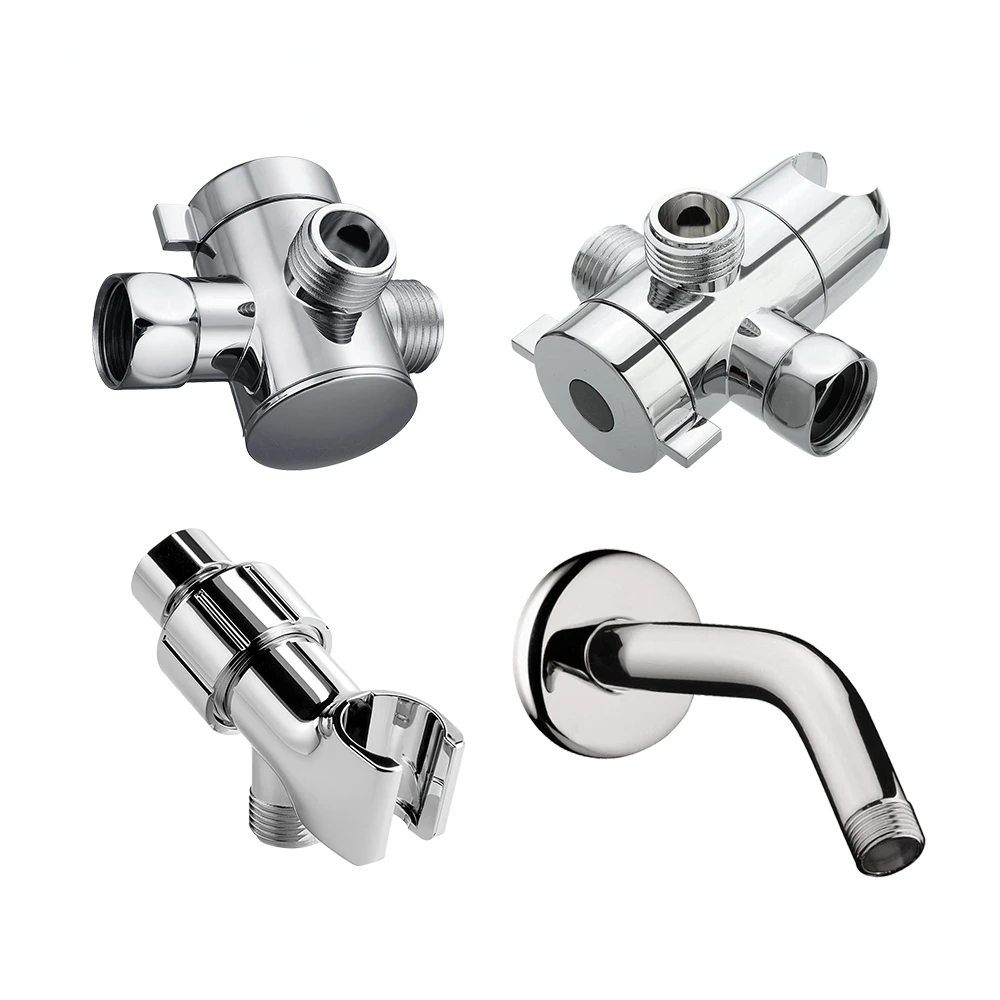 

Ji-3 Way T-Adapter Shower Head, Diverter Valve, Bathroom Shower Arm, US Type, Shower Support Connector, More Choice