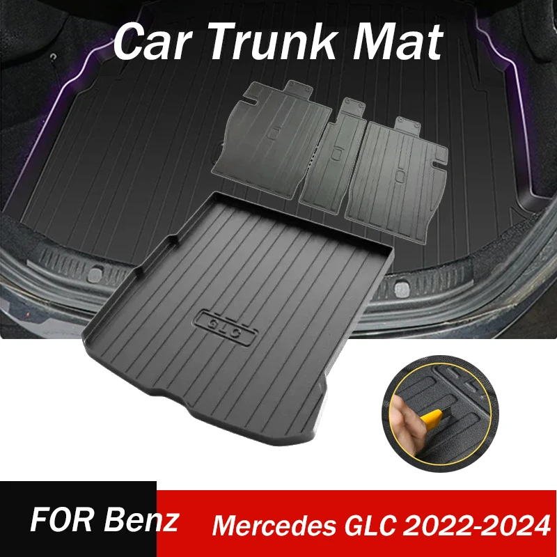 

TPE Rear Trunk Mat for Mercedes Benz GLC 5-Seats 400e X254 C254 2022 2023 2024 Waterproof Storage Pad Luggage Floor Anti-scratch