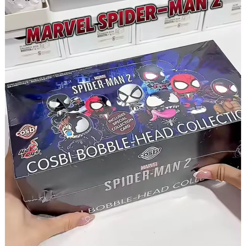 

New Hot Toys Marvel Spider-Man 2 Peter Parker Venom Cosbi Bobble-Head Figures Exclusive Collectible Model Decor Gifts Toys