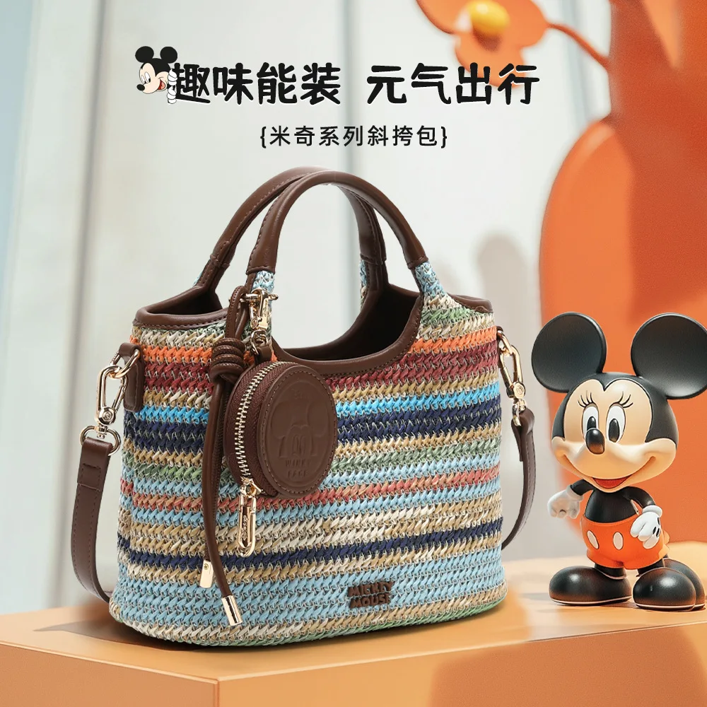 

Genuine Disney Purses And Handbags Original Case Mickey Series Color Matching Messenger Bag Women's Large Capacity Playful Handb