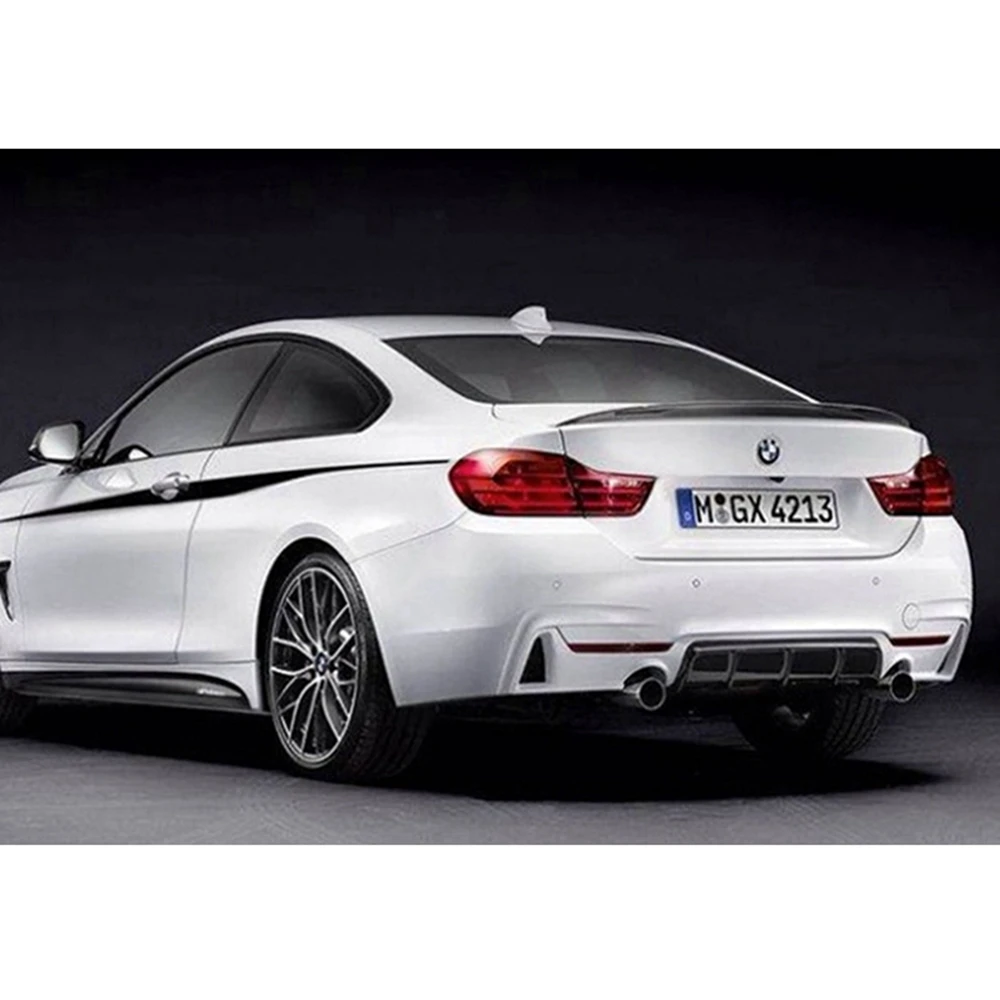 FOR BMW 4 Series F32 Coupe 2Door P Style Carbon fiber Rear Spoiler Trunk wing 2013-2019 FRP Forged carbon