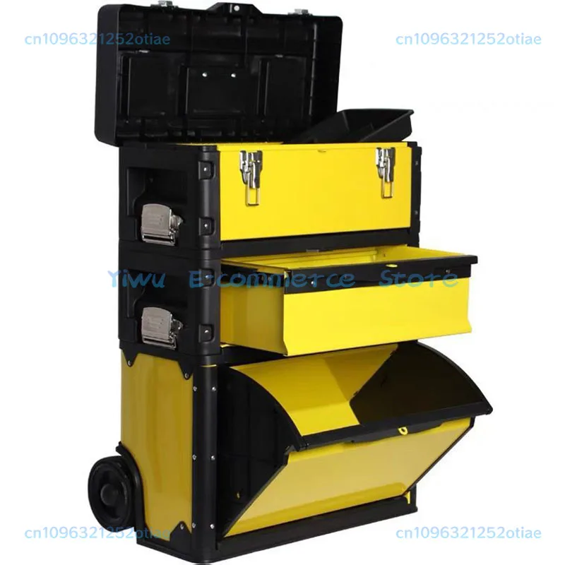 Three-layer separate portable multi-function trolley Portable hardware combination tool cart 3 colors optional ABS+ iron BB