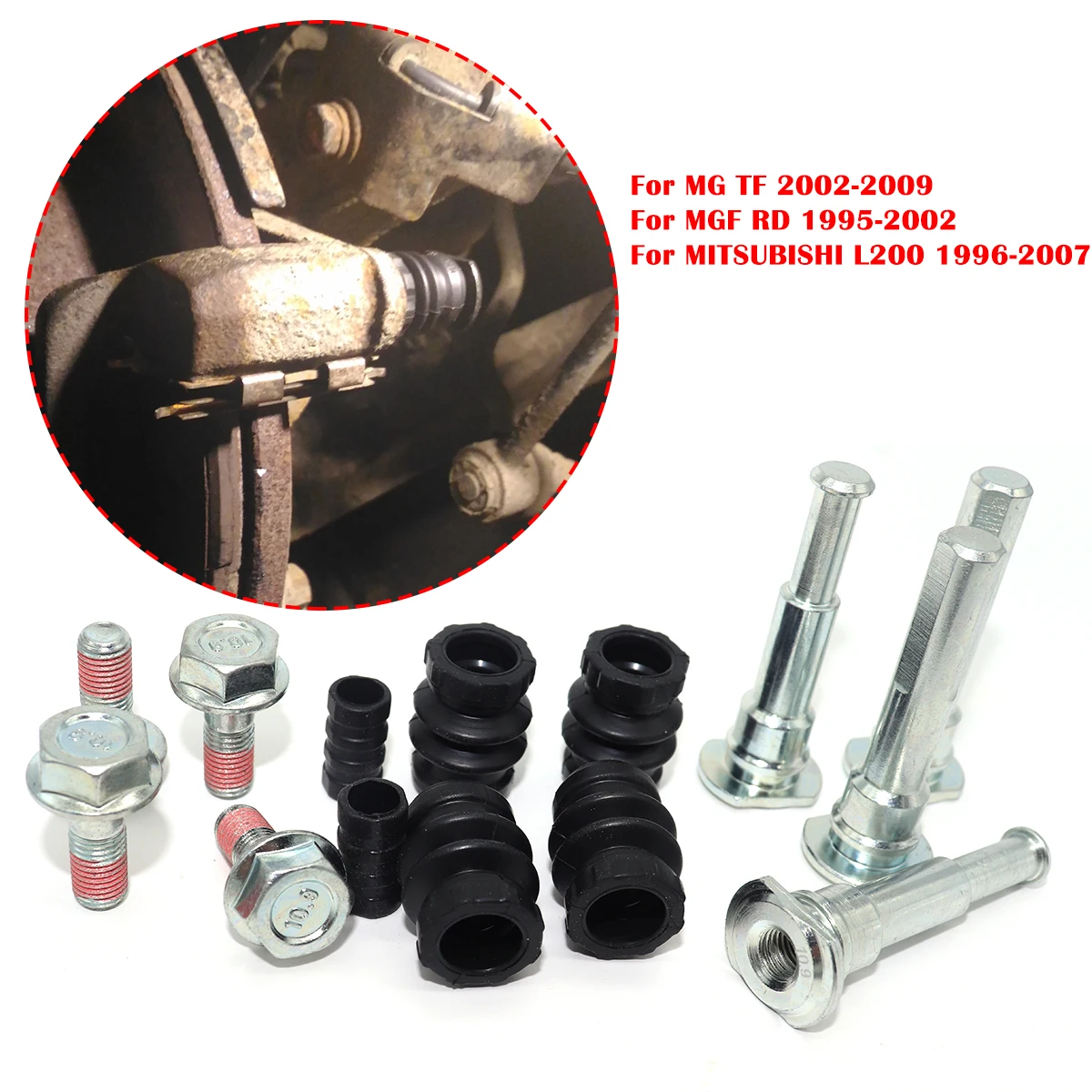 

Brake Caliper Cylinder Slider Guide Pin For MG TF MGF RD MITSUBISHI L200 For Disc Housing Bolt Rubber Bush Boot Seal Replacement