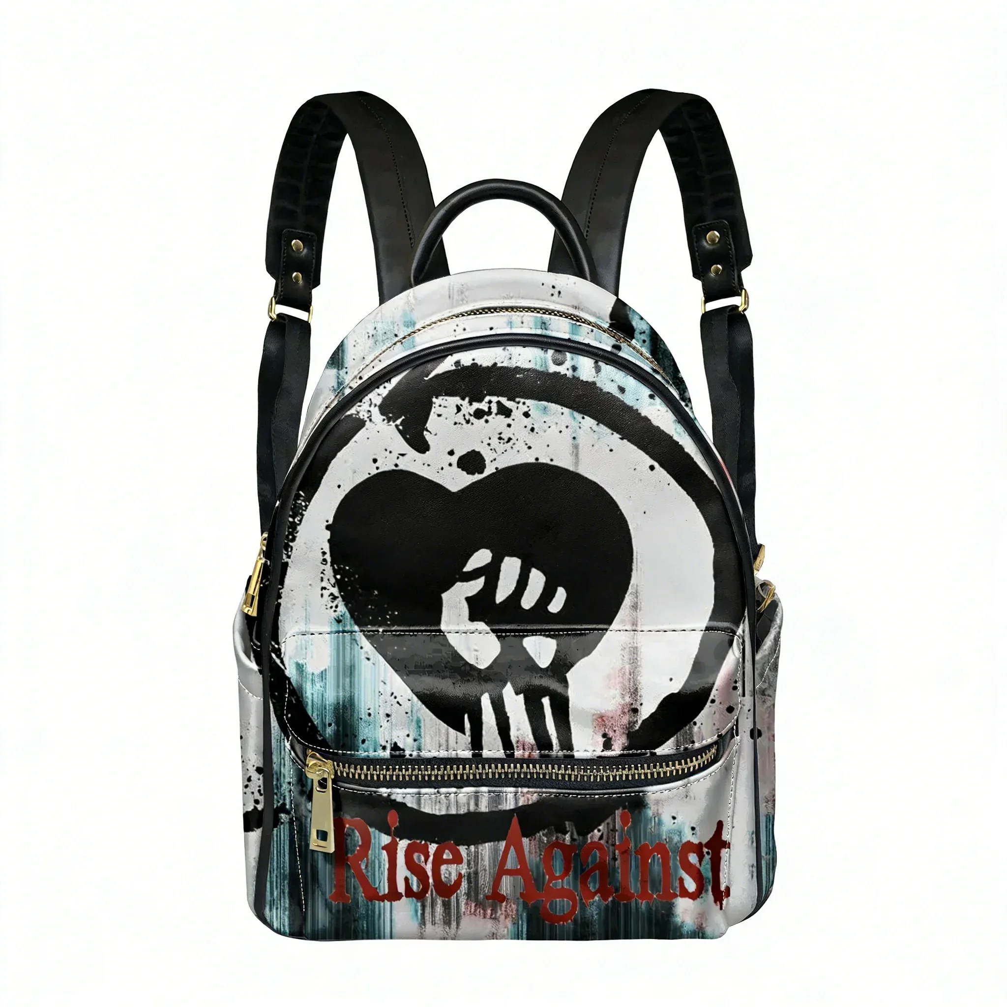 Rise Against Rock band Backpack Womens Men Personalized Double Shoulder Bag Business Travel Bookbag Rucksack Gift Daypack