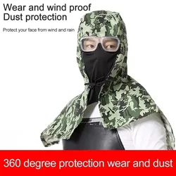 Capucha de soldadura de protección completa lavable con lente