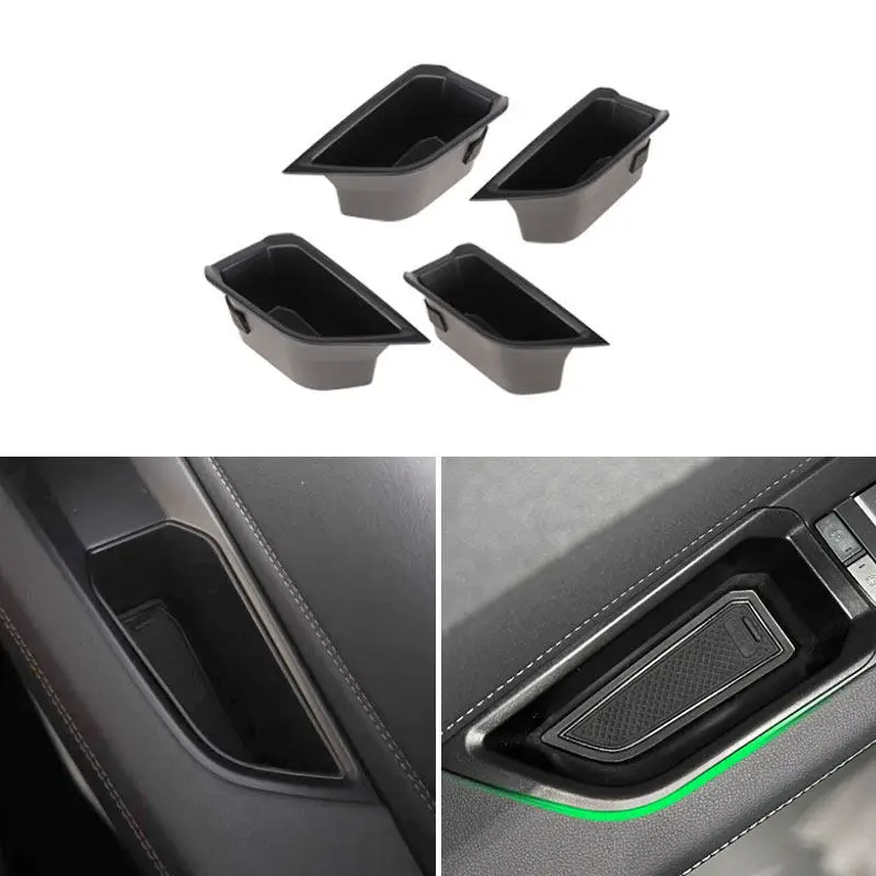 Car Inner Door Handle Storage Box Phone Card Holder Container Organizer Case For Audi Q4/Q5 E-Tron 2022+