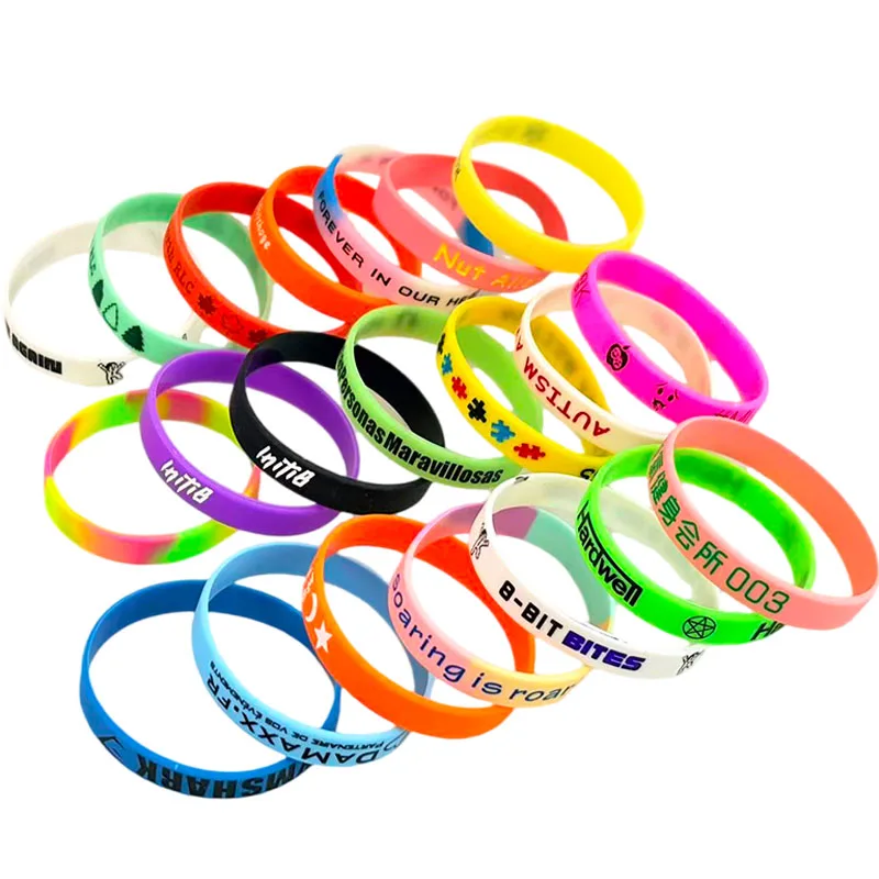 Personalized DIY Logo Couple Silicone Bracelets, Anti-Lost
