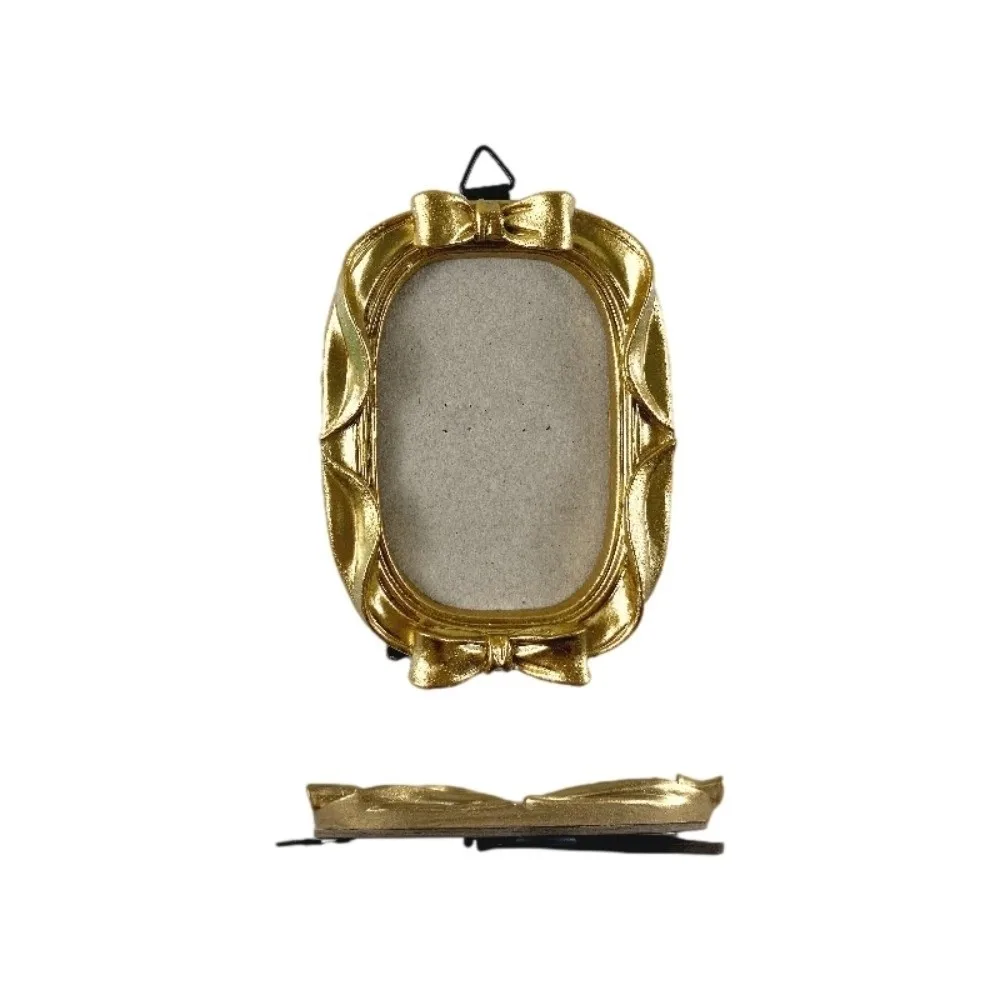 Creative Gold Baroque Style Photo Frame Mini Resin Picture Frame Ornaments Antique Exquisite Photo Display Holders Living Room