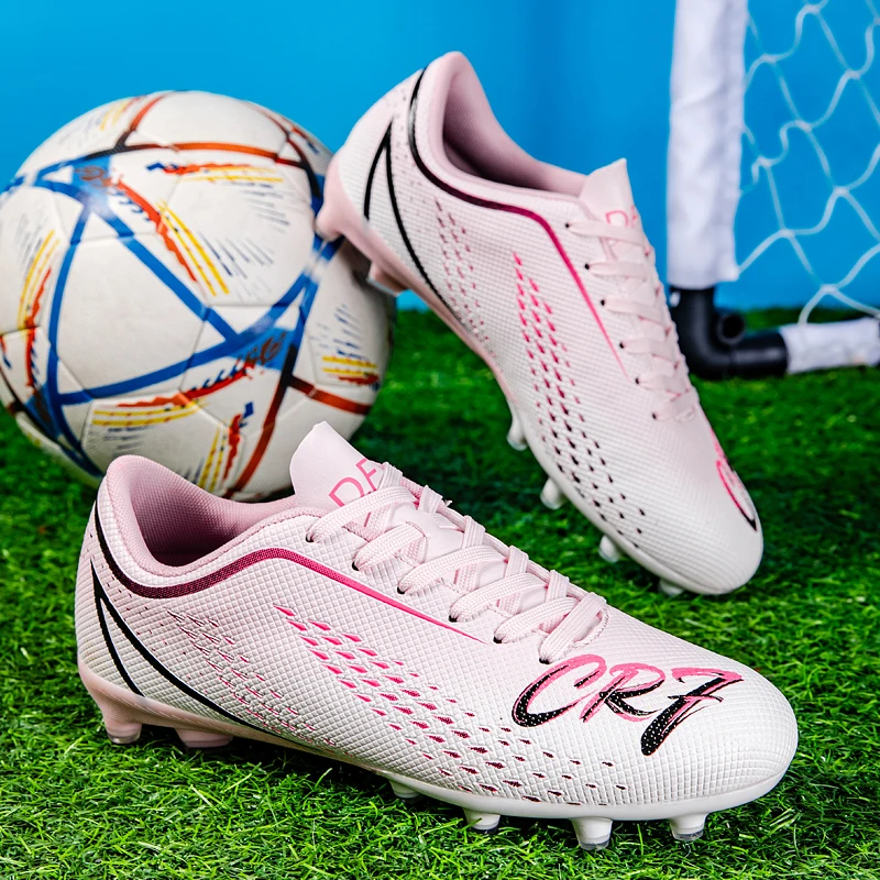 

Football Boots Men Spike FG/TF High Ankle Youth Anti-slip Cleats Women Indoor Football Outdoor Soccer Training Sneakers 35-45