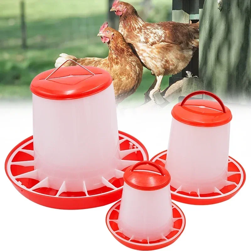 1/3/5/9Kg Automatic Chicken Feeder Bucket Rooster Hen Feeding Device, Farm Animal Poultry Quail Pigeon Feeding Supplies 1 Pc