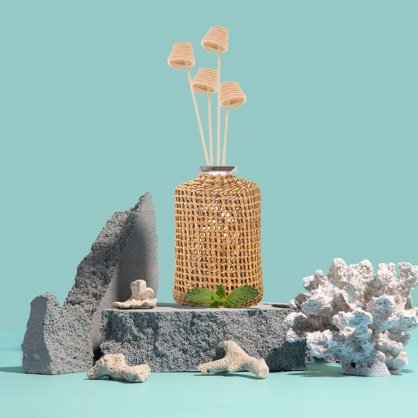 

20Pcs Reed Diffuser Sticks Wavy Spiral Rattan Natural Wood Fragrance Replacement Refill Sticks Aromatherapy Home Office Use