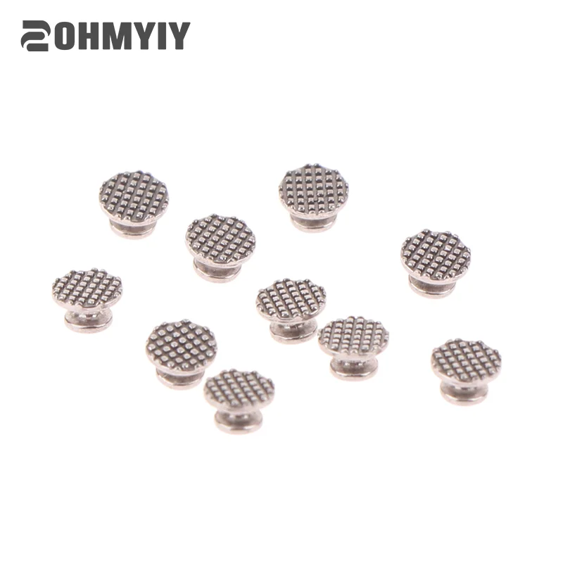 

10Pcs Dental Orthodontic Lingual Buttons For Bondable Metal Round Mesh Base Button Monoblock Dentist Ortho Materials