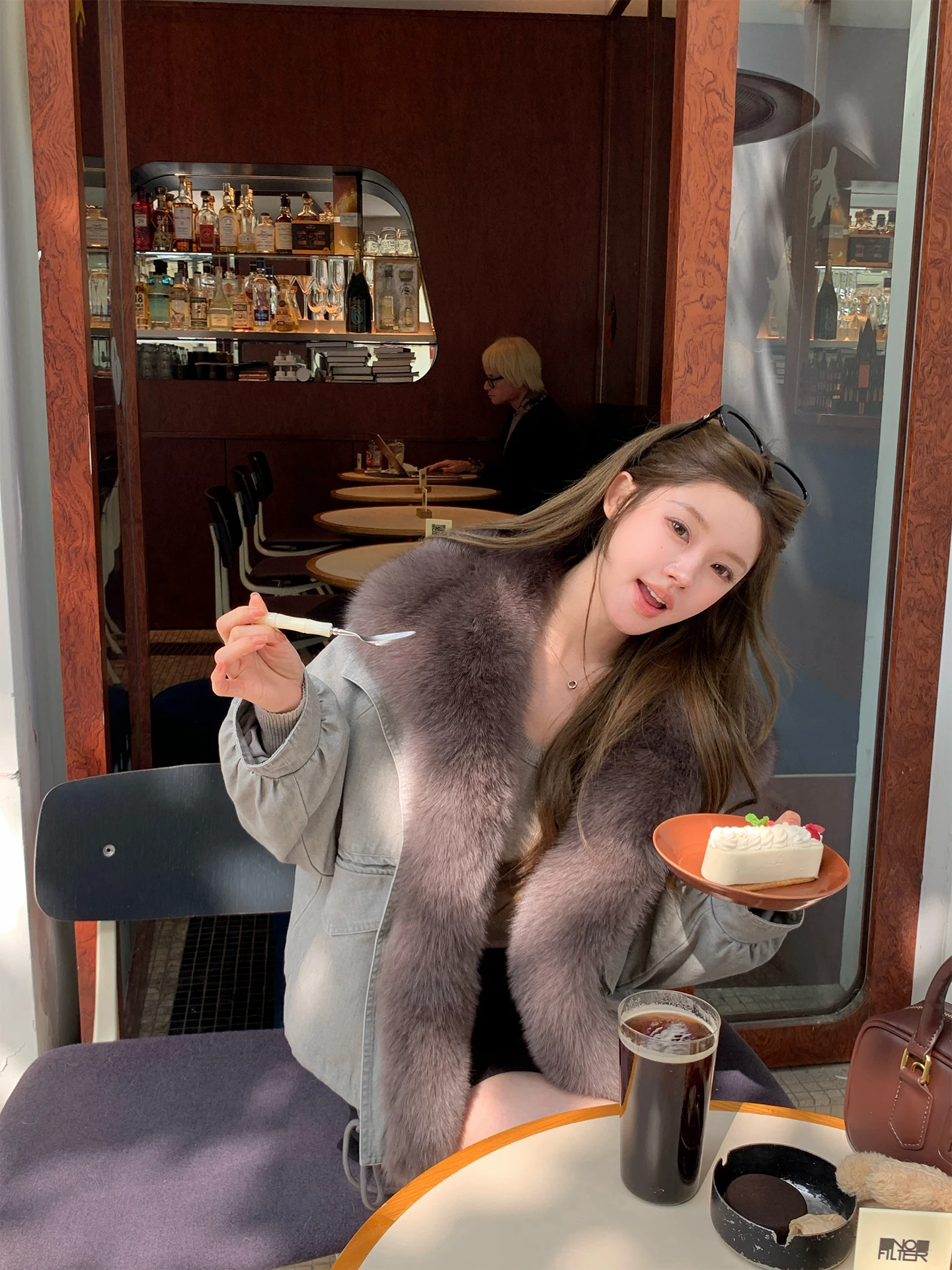 

Daisy Snowscape Fsy Women's down Jaet Fur Collar Workwear Sle Long Sve Warm Outerwear Winter New Arrival