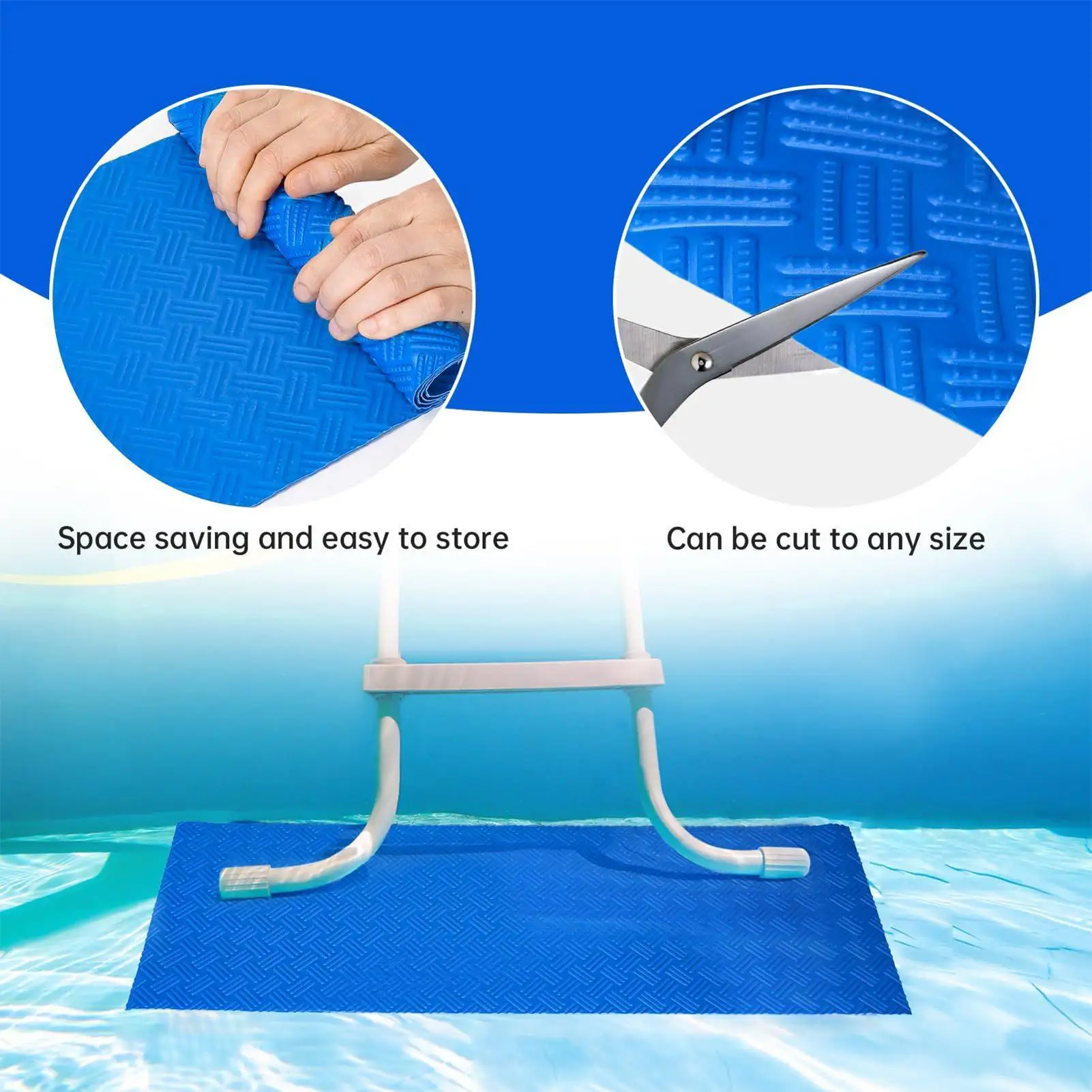 Alfombrilla Antideslizante para Escalera de Piscina, Alfombrilla para Escalones de Piscina, Alfombrilla para Cubierta de Barco, Alfombrilla para Pedales, Alfombrilla para Escalera de Yate, Alfombrilla Marina con Adaptabilidad Flexible