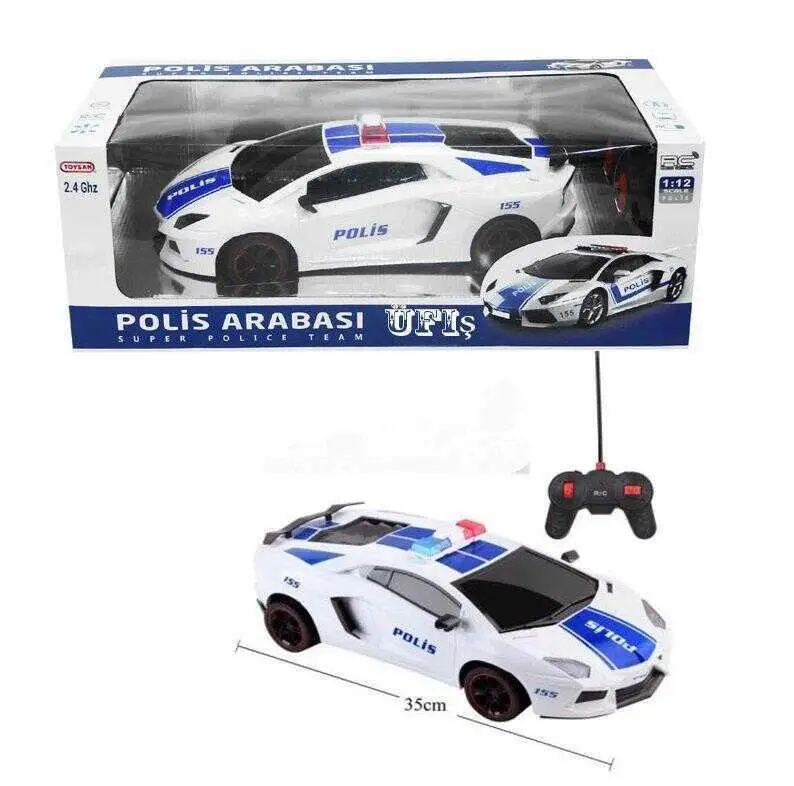 Remote controlled Usb rechargeable lighted police car 35 cm. toy-13