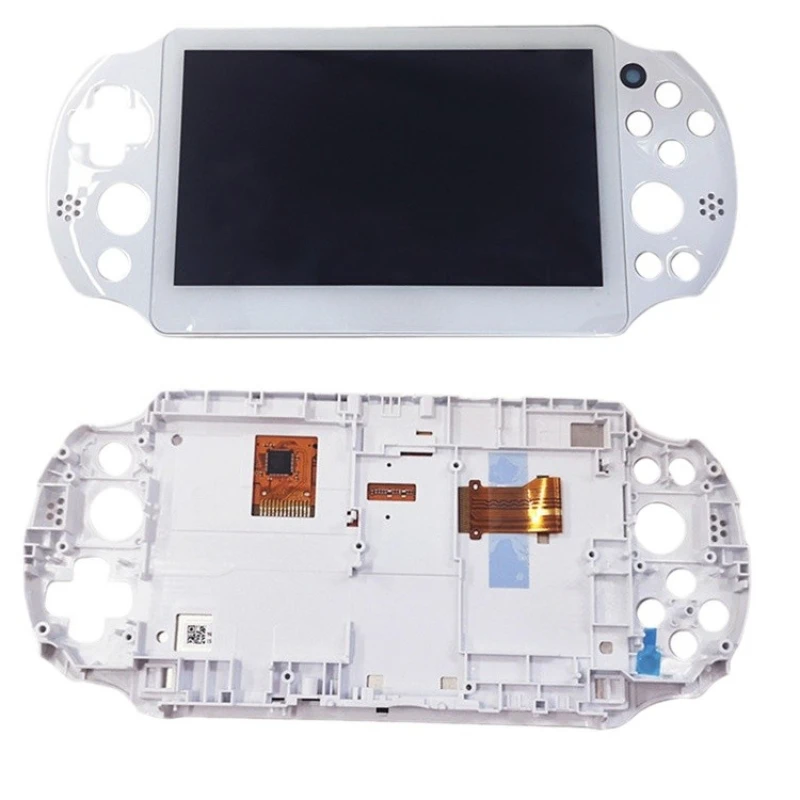 フレーム付きLCDアセンブリ,psvita2000,ケースディスプレイ,黒,白,赤,オレンジ,青,オリジナル,新品