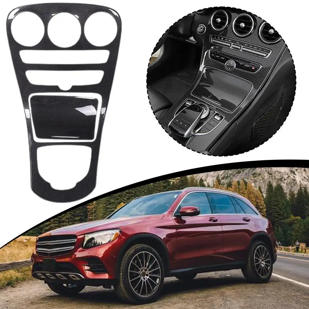

Carbon Fiber Center Cover Center Console Panel Cover Trim Decoration for Benz C Class W205 C180L 2015 2016 2017 2018 Accessories