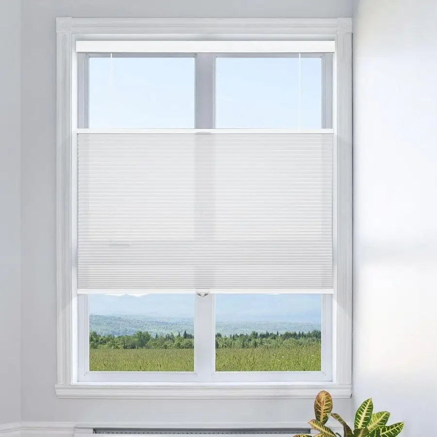 

Top Down Bottom Up Cellular Shades Cordless, Pull Down Honeycomb Blinds for Windows Room Darkening Blinds amp Shades for Living