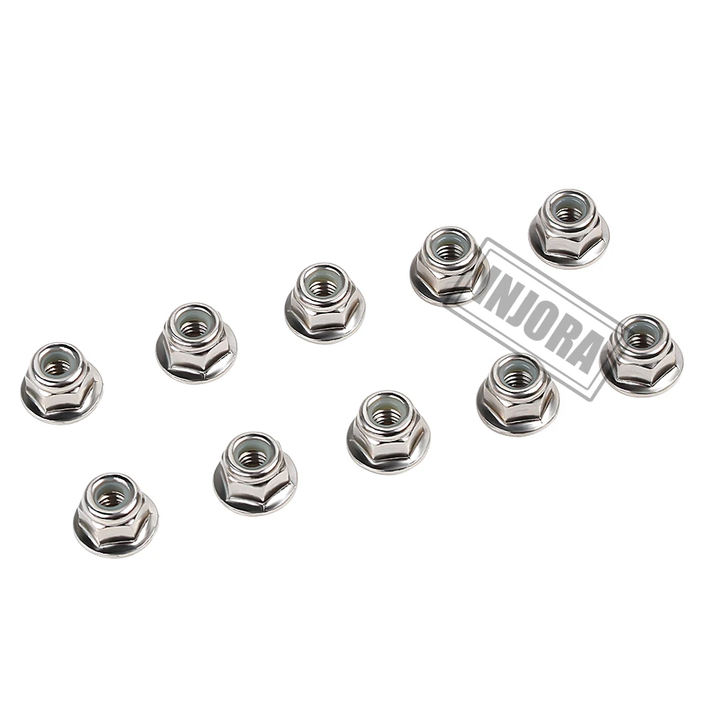 INJORA Metal M4 Wheel Lock Nuts for 1/10 RC Car Crawler Axial SCX10 90046 Capra AXI03007 TRX4 TRX6 Redcat Gen8 MST CFX