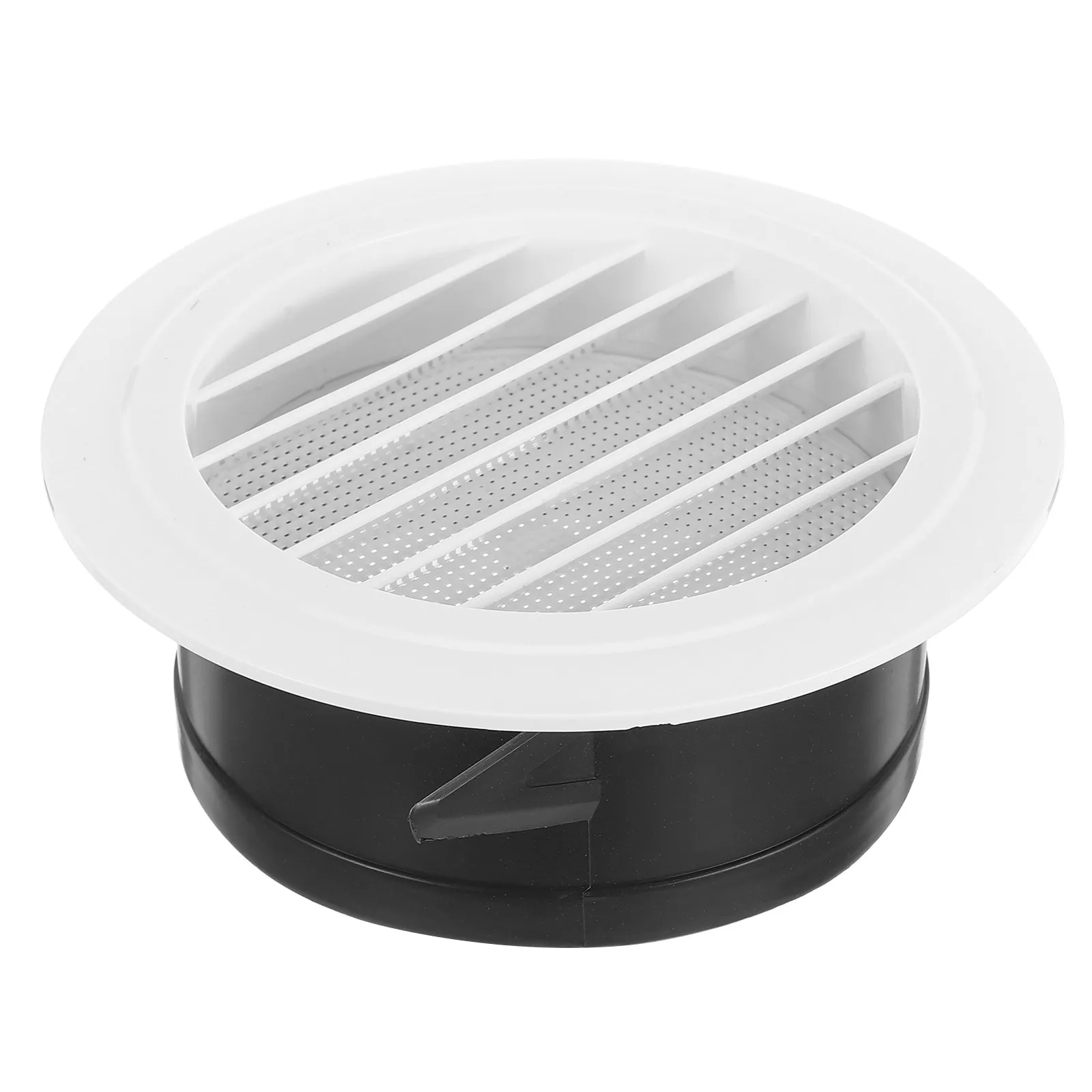 Round 150Mm Exhaust Vent Cover Built-in Insect Screen Louvered Air Vent for Bathroom Kitchen Attic Soffit Hvac Ducting