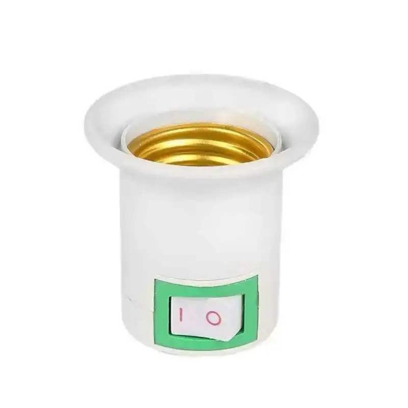 1Pcs E27 Bulb Socket Adapter EU Plug Waterproof Plastic Lamp Base Holder Fit for LED Light Outdoor Porch Use