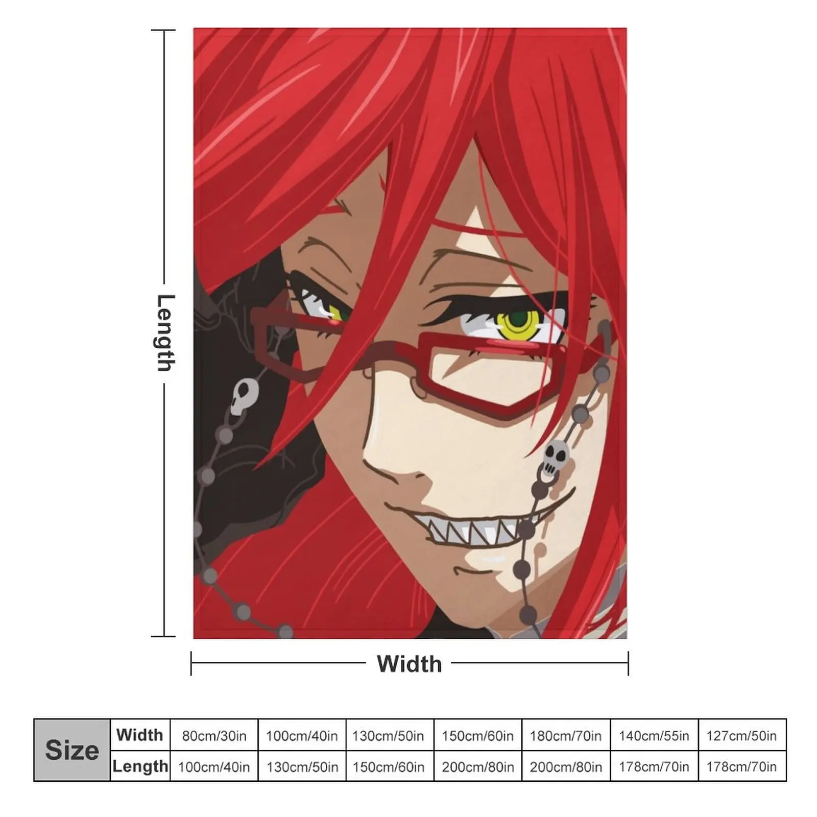 Grell Sutcliffe - Queen of the Reapers Throw Blanket Blankets For Baby Plush Softest Kid'S Blankets