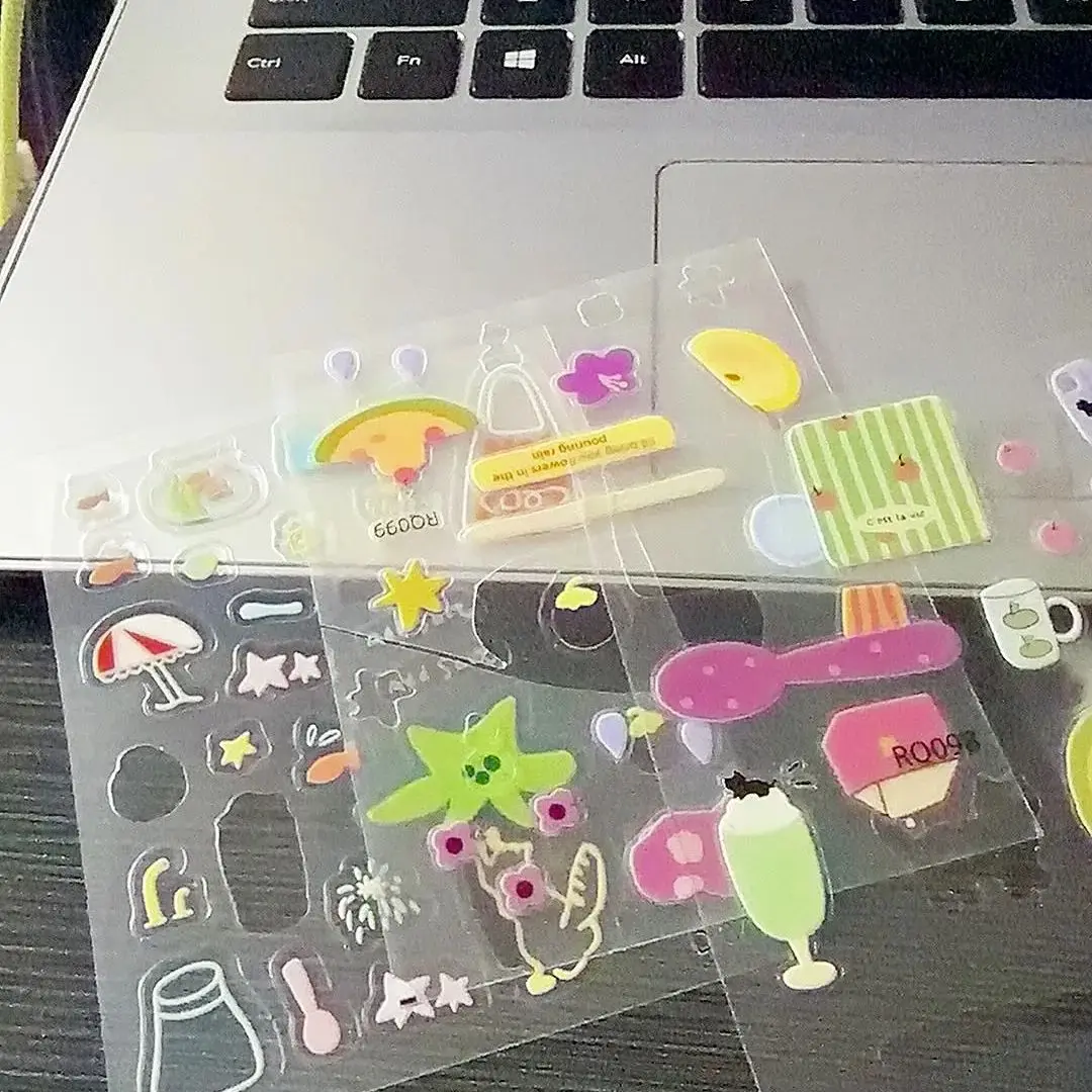 1PC Korean INS Style Camera Cat Jelly Sticker, Waterproof 3D Epoxy Resin Decal for student Laptop Phone Case Water Cup