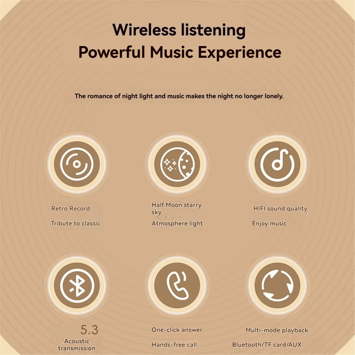 QA88X Vintage เครื่องเล่นบลูทูธสเตอริโอเสียงสเตอริโอวิทยุบันทึกไวนิลสเตอริโอขนาดเล็ก Home CD Player สีเหลือง