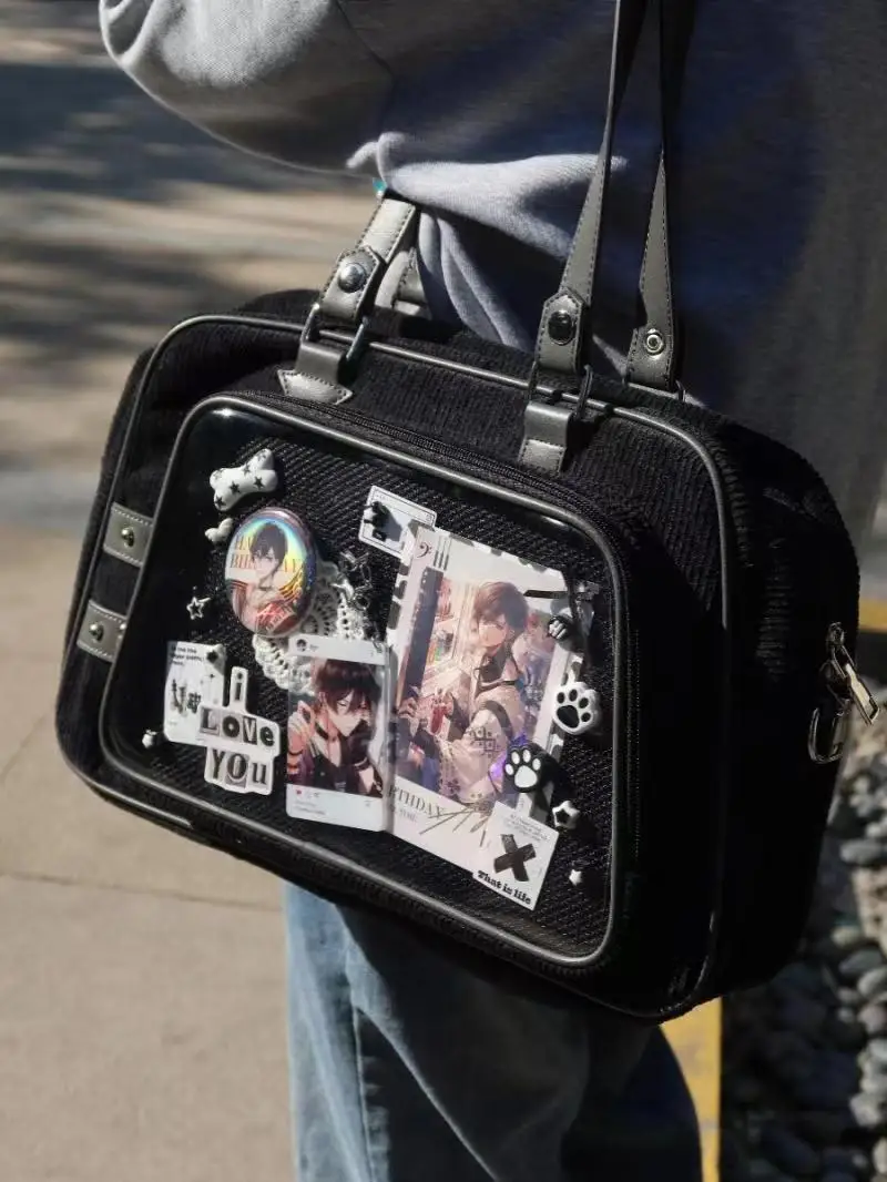 Japanese All-Match College Style Daily Transparent Lading Shoulder Crossbody Ita Bag New Casual Fashion Display Anime Bag