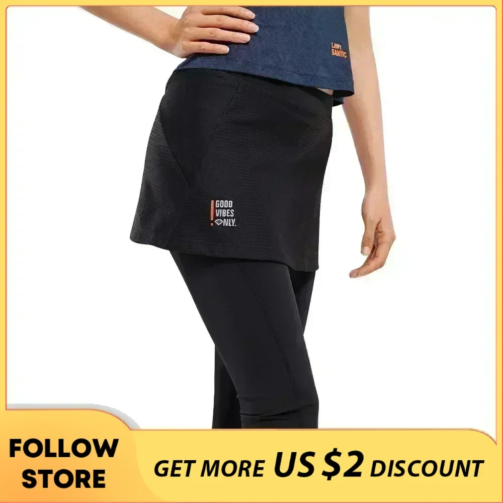 Pantaloni da ciclismo da donna Santic Gonna da equitazione estiva MTB Gonna da ciclismo corta traspirante leggera e traspirante Taglia asiatica