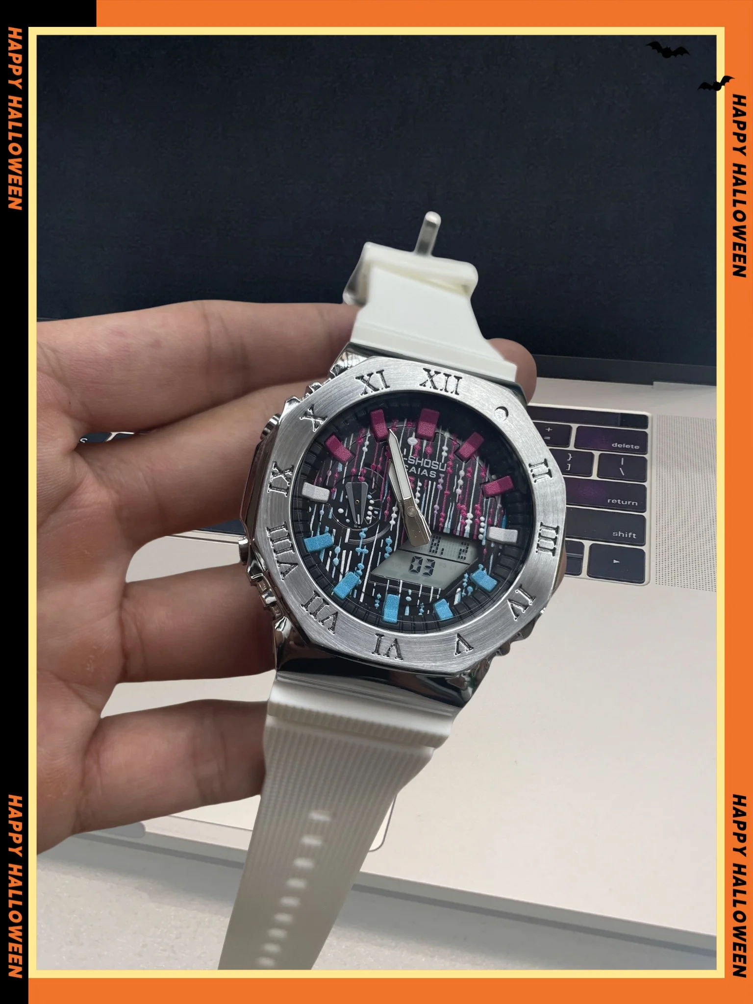 

Спортивные цифровые часы GM унисекс, мировое время, светодиодный двойной дисплей, водонепроницаемая многофункциональная серия из дуба