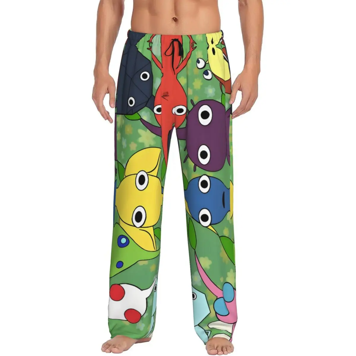 Custom Printed Pajama Pants Men's Sleep Sleepwear Bottoms with Pockets