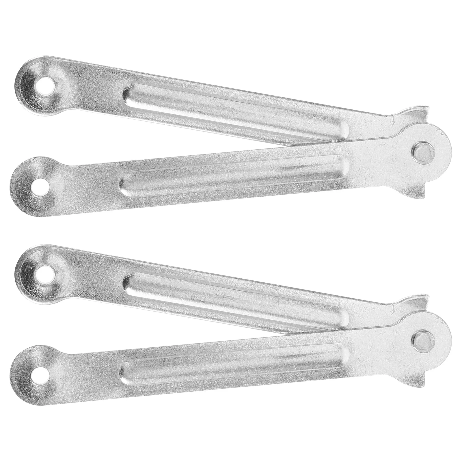 2 Pcs Ladder Accessories Small Step Parts Heavy Duty Hinge Attic Component Lightweight Silver Folding