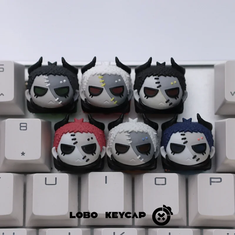 Originele Demon Gepersonaliseerde Keycaps Art Hars Handgemaakte E-Sports Gamer Deel Mechanisch Toetsenbord Doorschijnend Keycap Creatief Cadeau