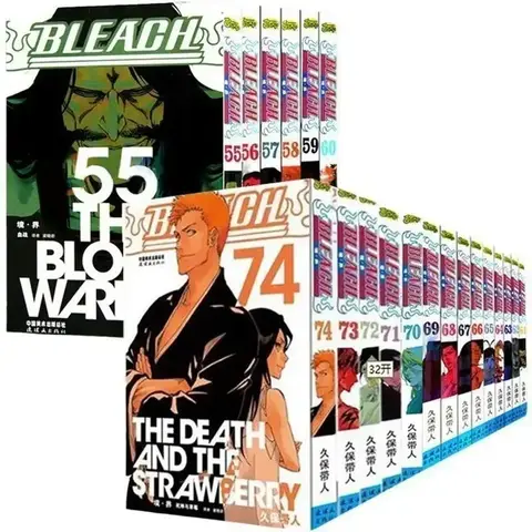 74 Books Realm Bleach Comic Book Kubo Taito BLEAC Japan Youth Teens Fantasy Science Mystery Suspense Manga Comic Book Chines