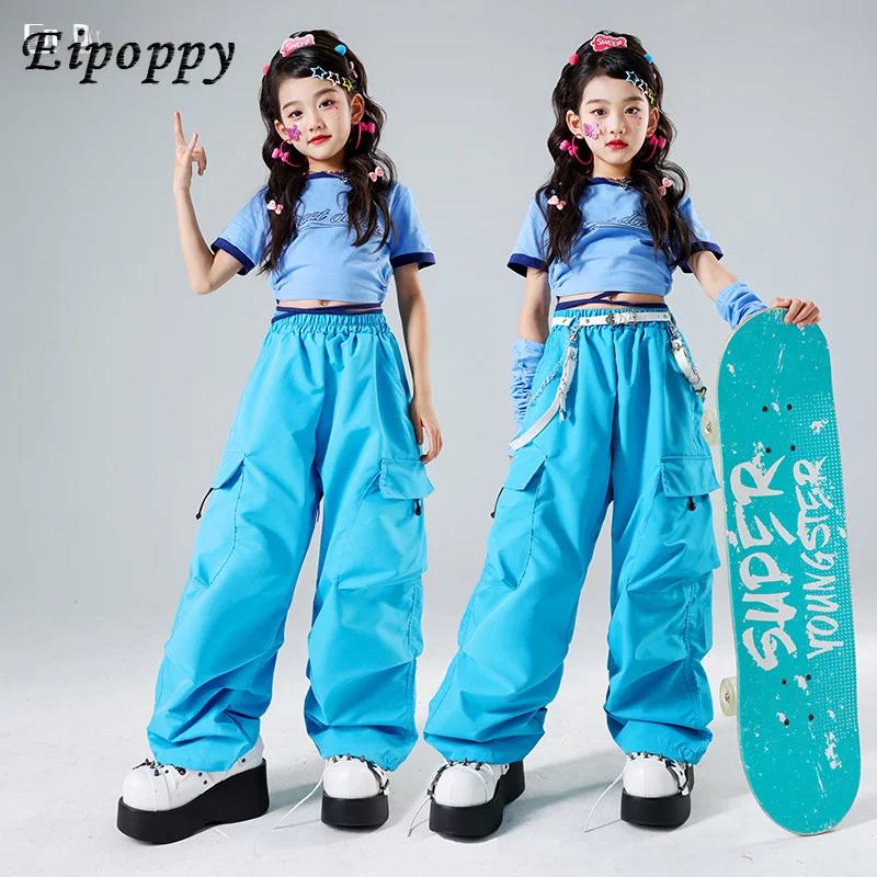 Girls Streetwear Outfits Child Jazz Cheerleader Costumes Clothes Sets