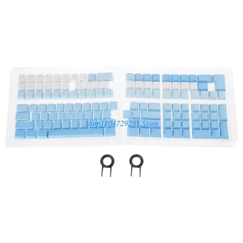 Y2GD Ergonomic Side Printed Keyboards Keycaps PBT Heat Sublimated Contouring Lines Pattern for Mechanical Keyboards