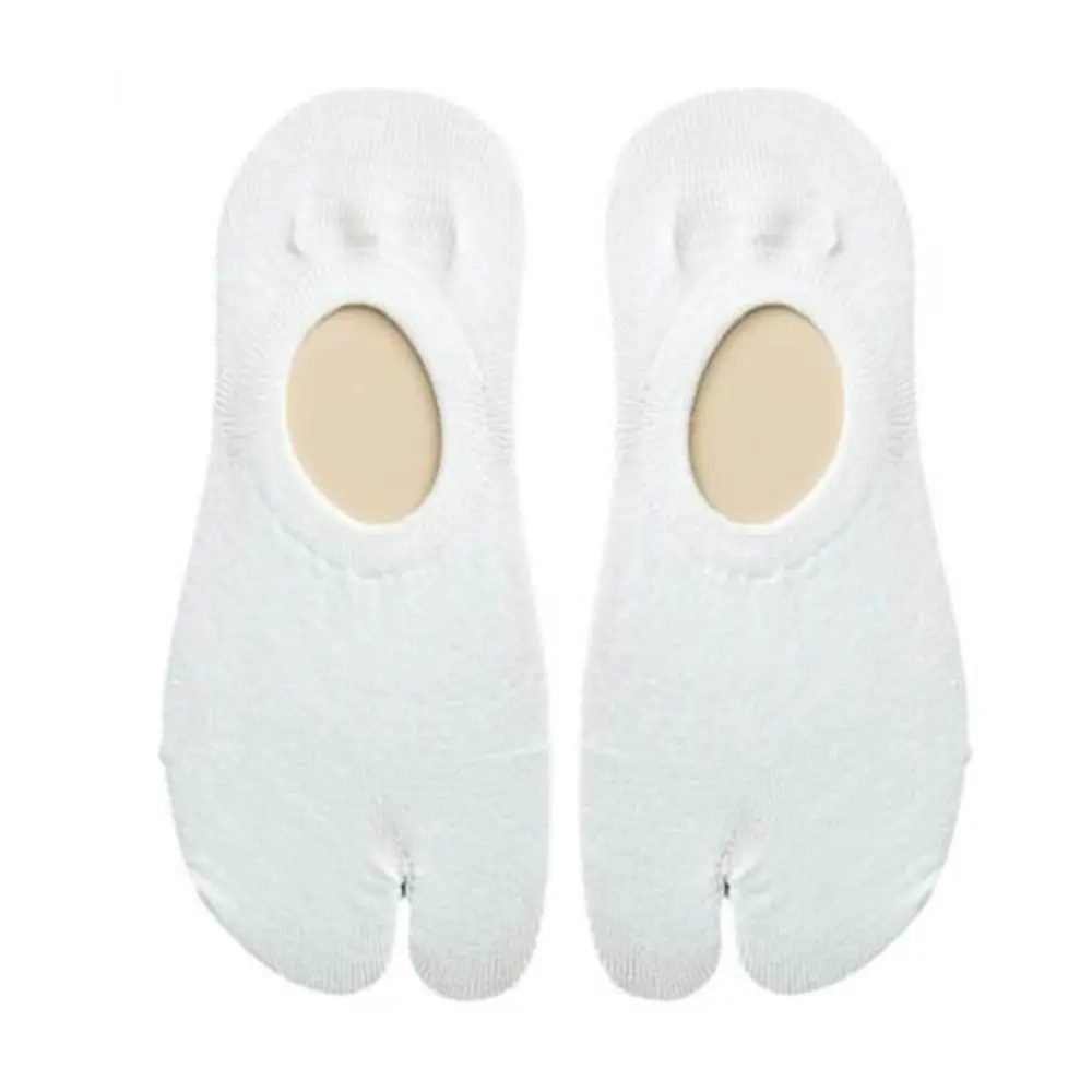 Simple Cotton Two-Toed Socks Comfortable Low Cut Split Toe Socks Breathable Socks Unisex