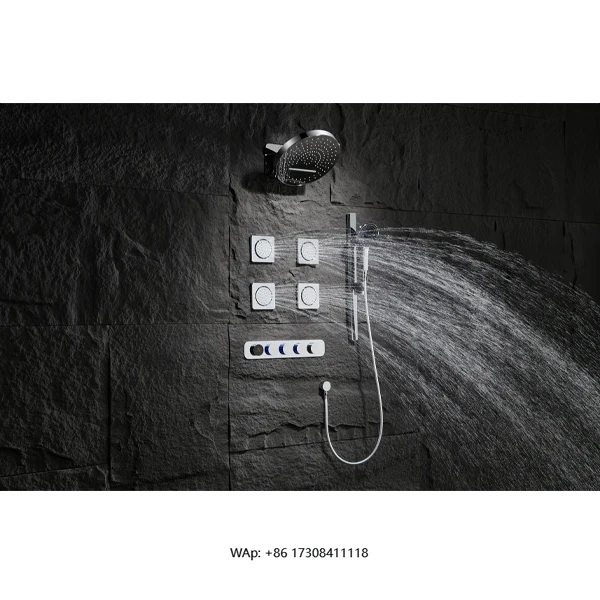 Shower System with Temperature Display Thermostatic Shower Faucet Set Smart Shower System Set