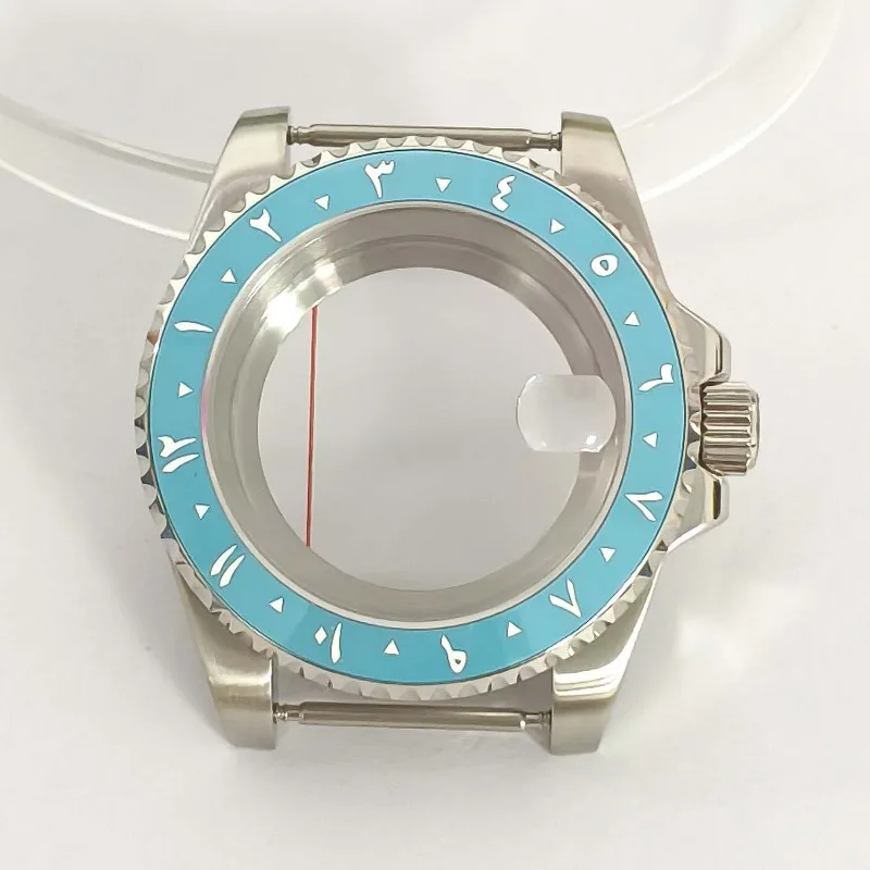 إطار من السيراميك، حافظة ساعة مع حافظة خلفية صلبة وخيارات خلفية لعلبة العرض مكبر الياقوت مناسبة لحركة NH35/36/7S #4