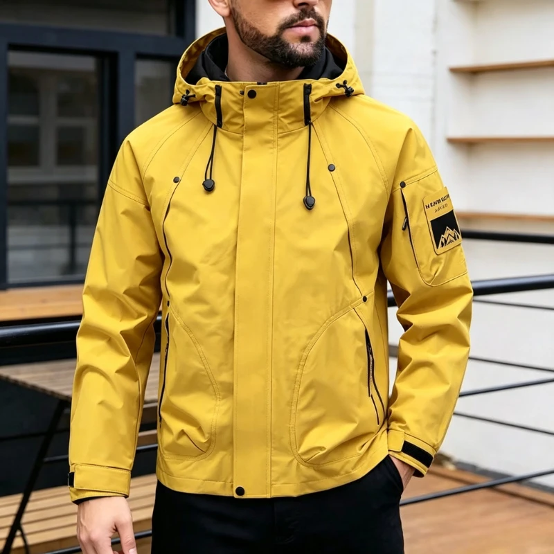 Windbreaker Men Zip - جاكيتات طيارين للرجال بأسلوب ستريت وير،